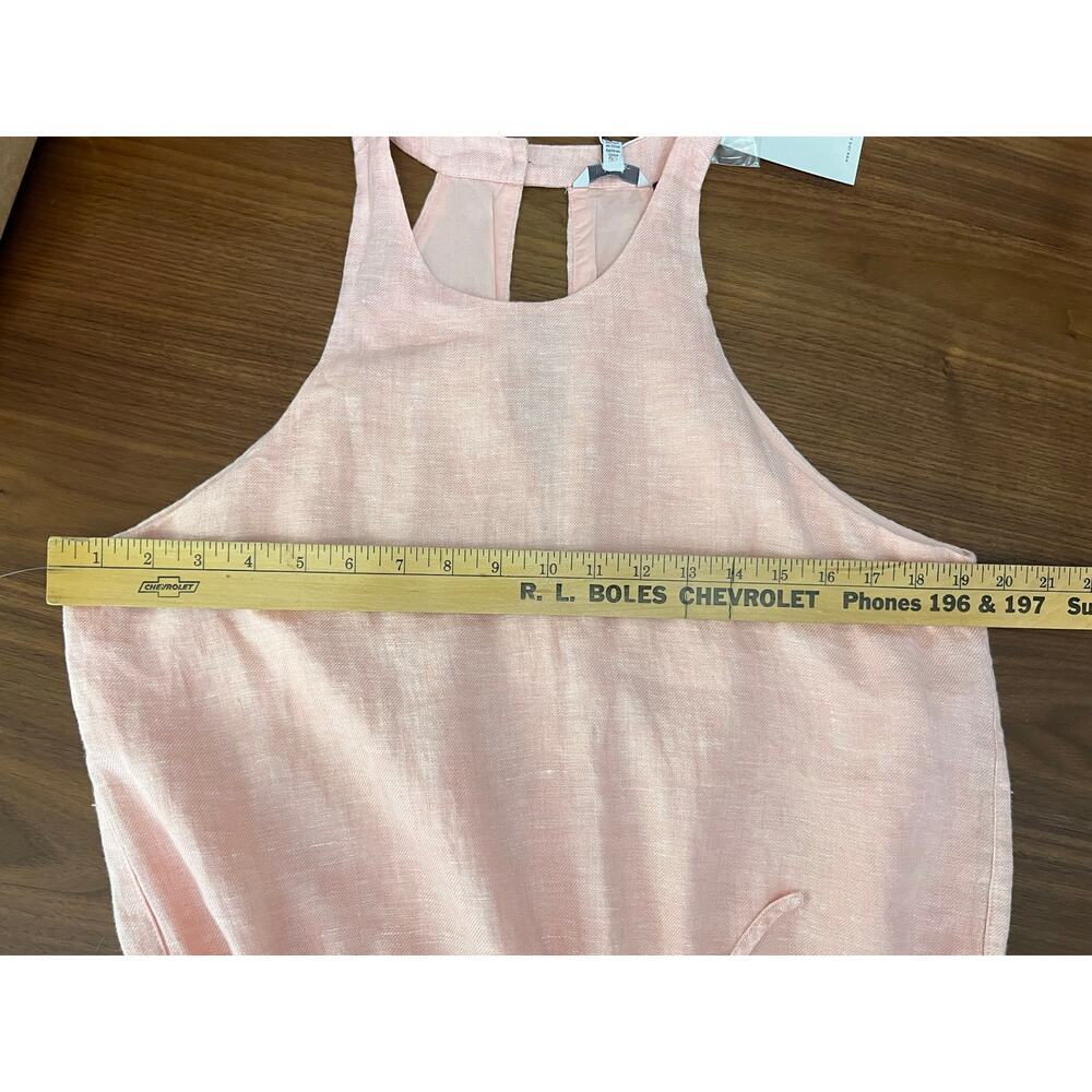 Joie Diega B Linen Dress L Persimmon Pink Drawstring $228 NWT - Picture 5 of 7